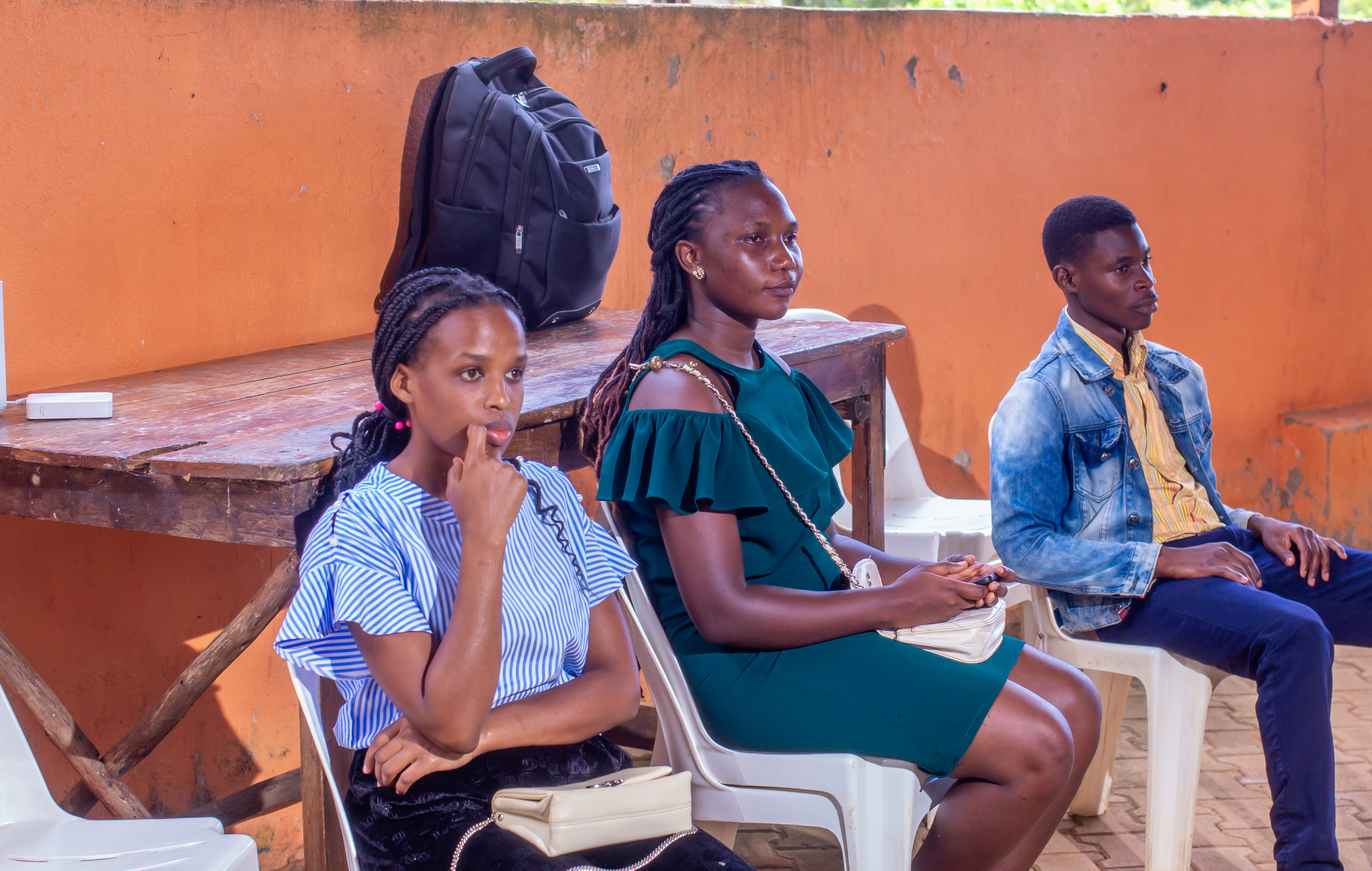 Students seated in the hall listening during the Annual General Meeting